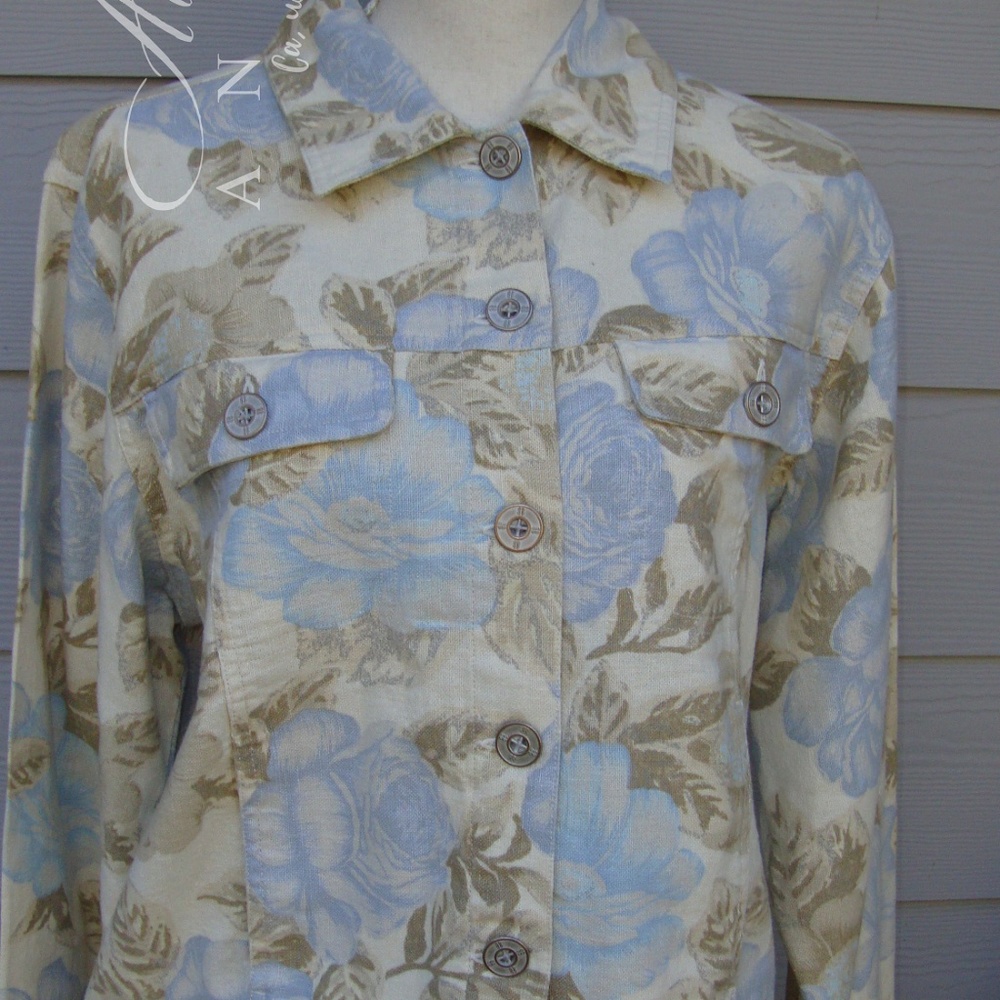 Bill Blass Jeanswear Linen and Cotton Jacket, L